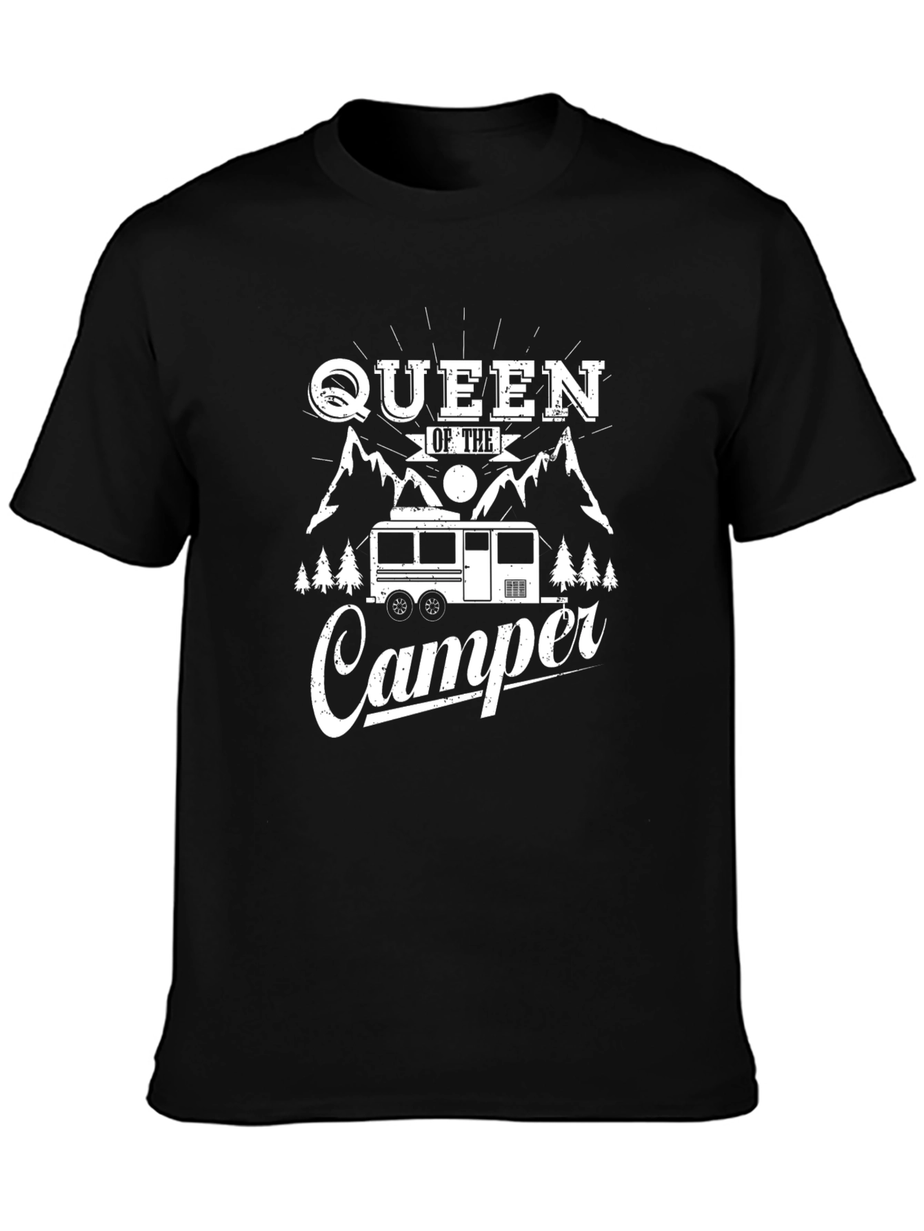 Queen of the Camper Graphic Tee - Black