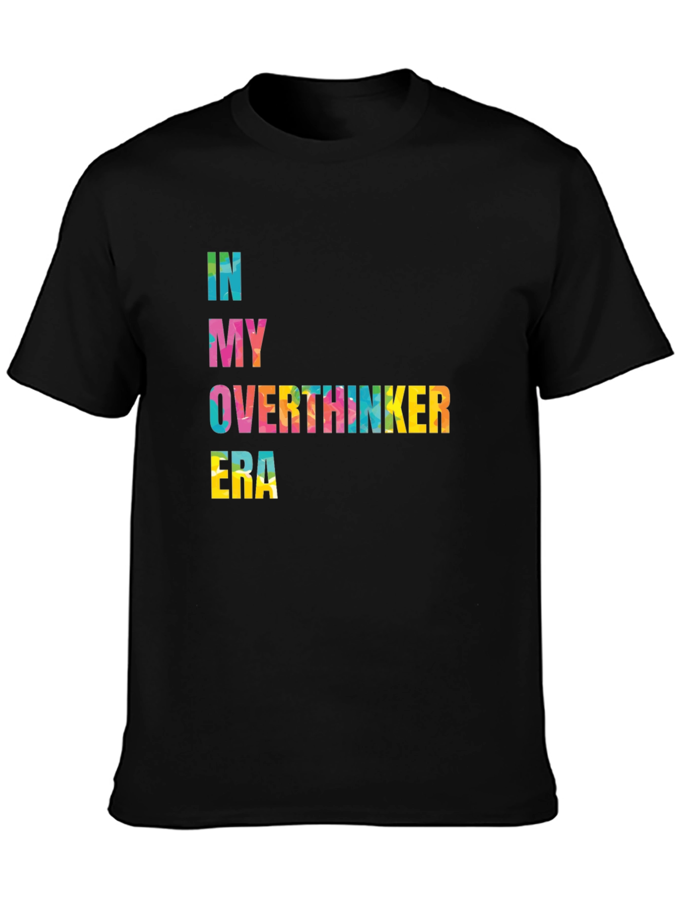 Overthinker Era Black T-Shirt