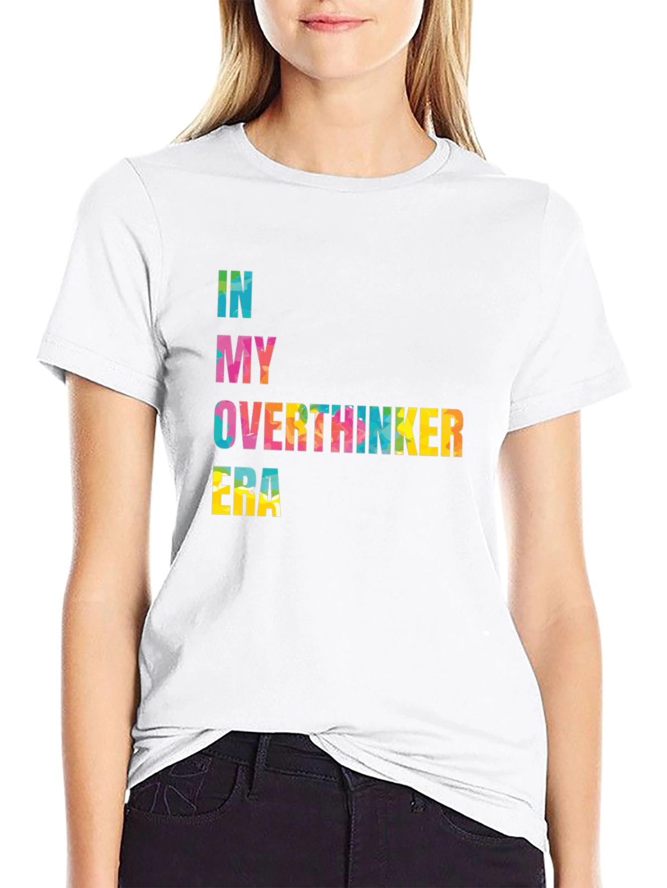 Overthinker Era Black T-Shirt