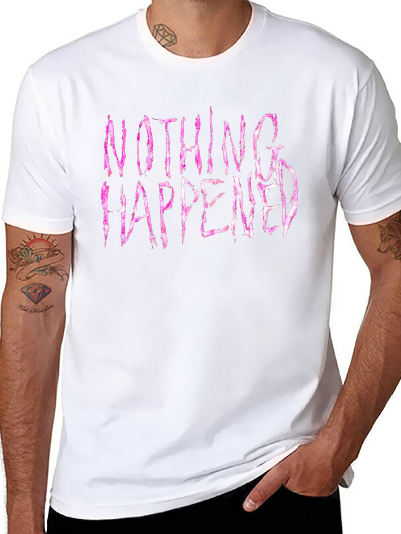 Nothing Happened Graphic Print T-Shirt