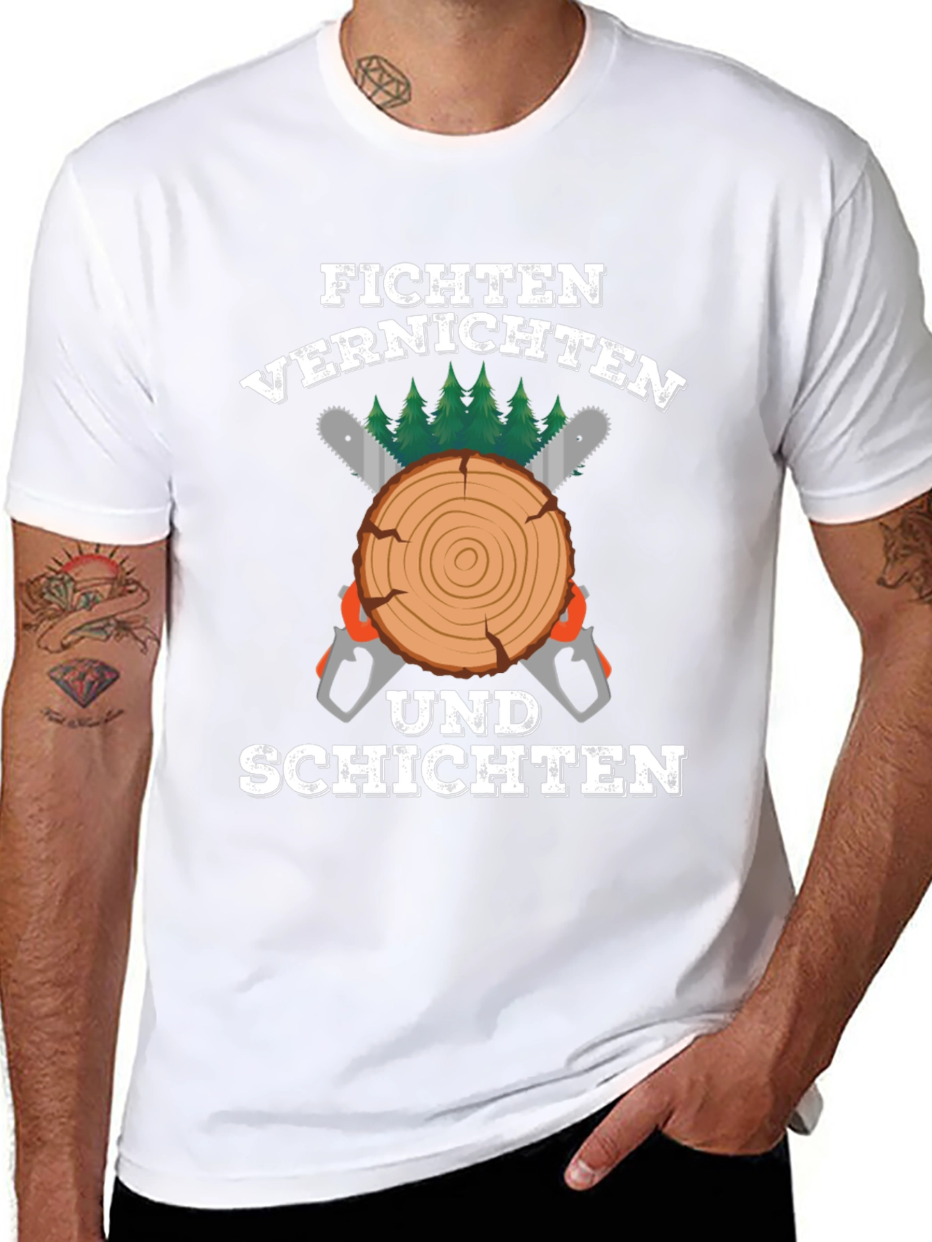 Fichten Vernichten Und Schichten T-Shirt