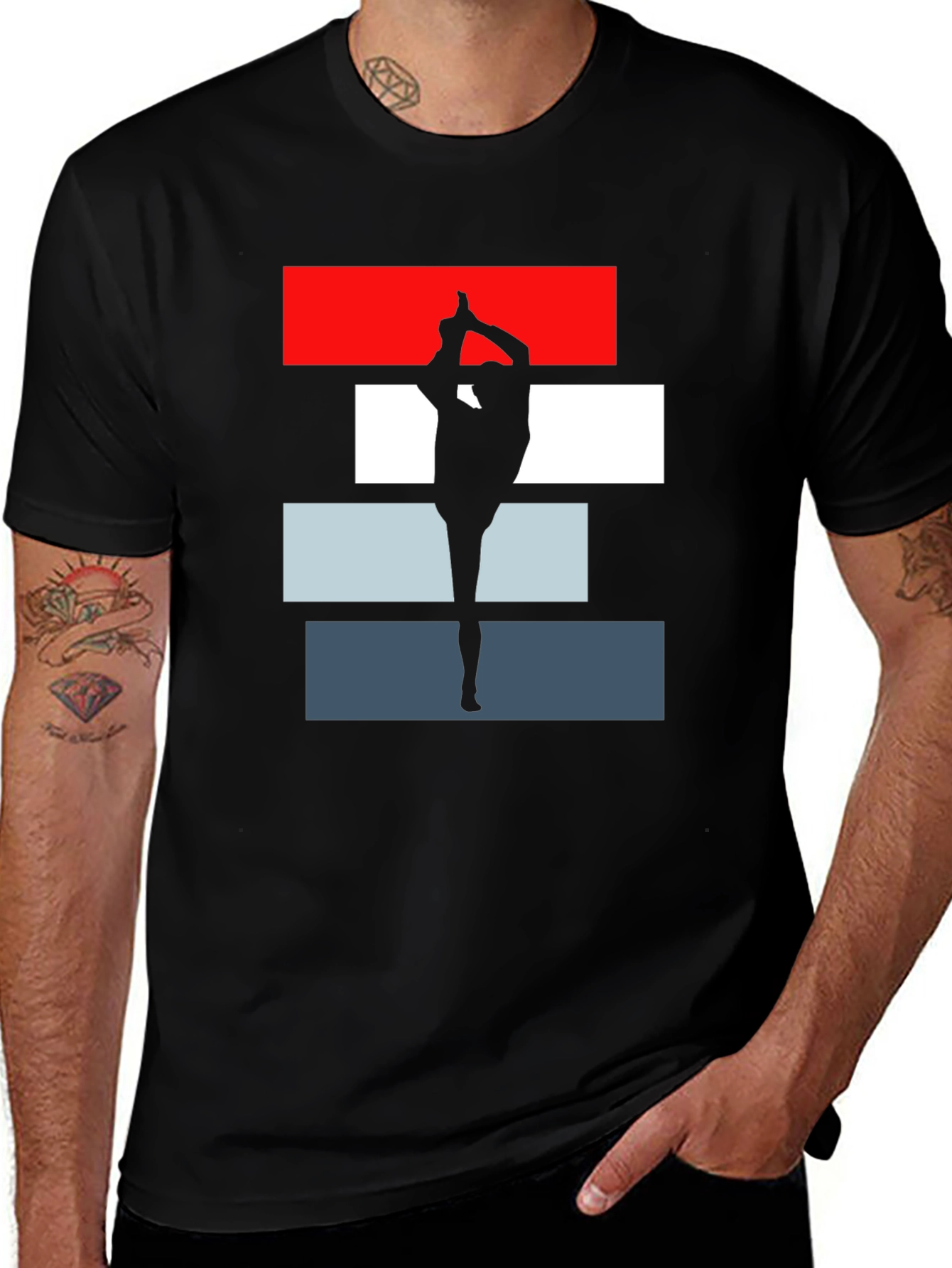 Yoga Silhouette Tee - Dancer Pose Graphic T-Shirt