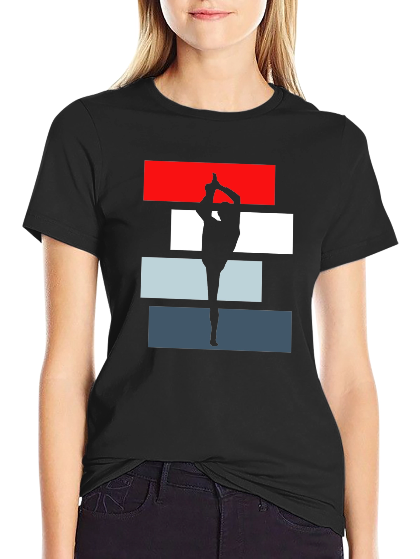 Yoga Silhouette Tee - Dancer Pose Graphic T-Shirt