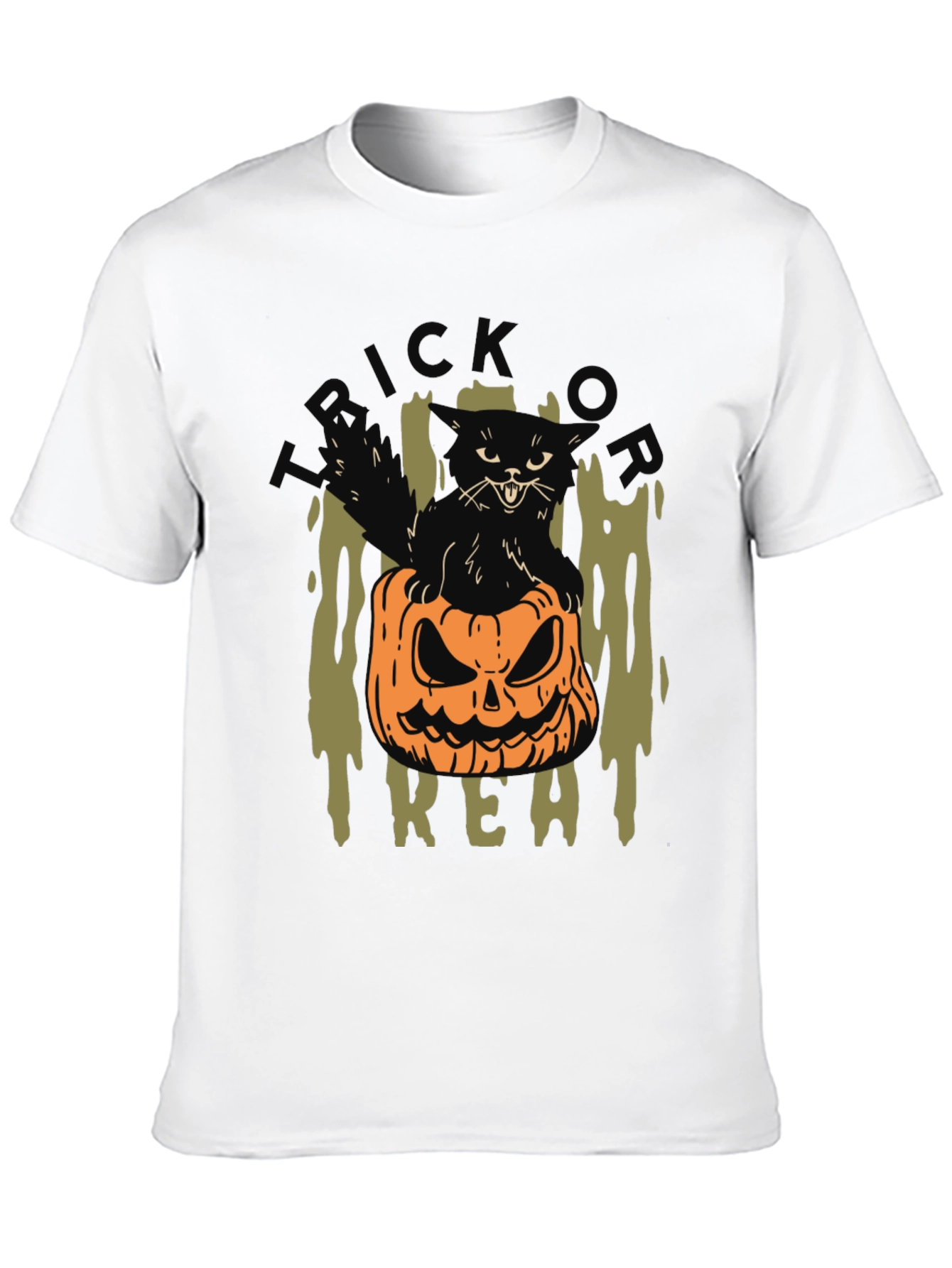 Halloween Cat Pumpkin T-Shirt