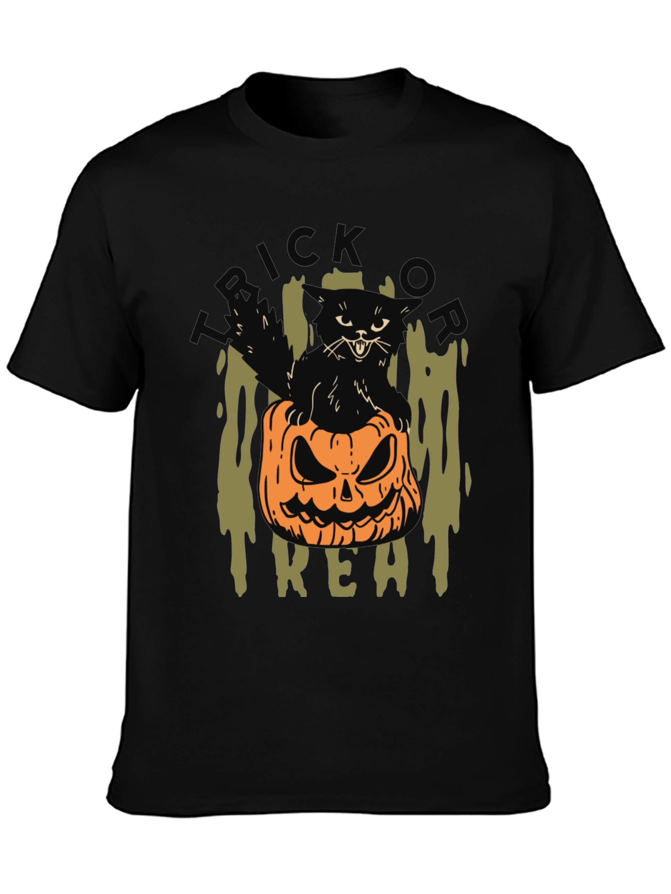 Halloween Cat Pumpkin T-Shirt