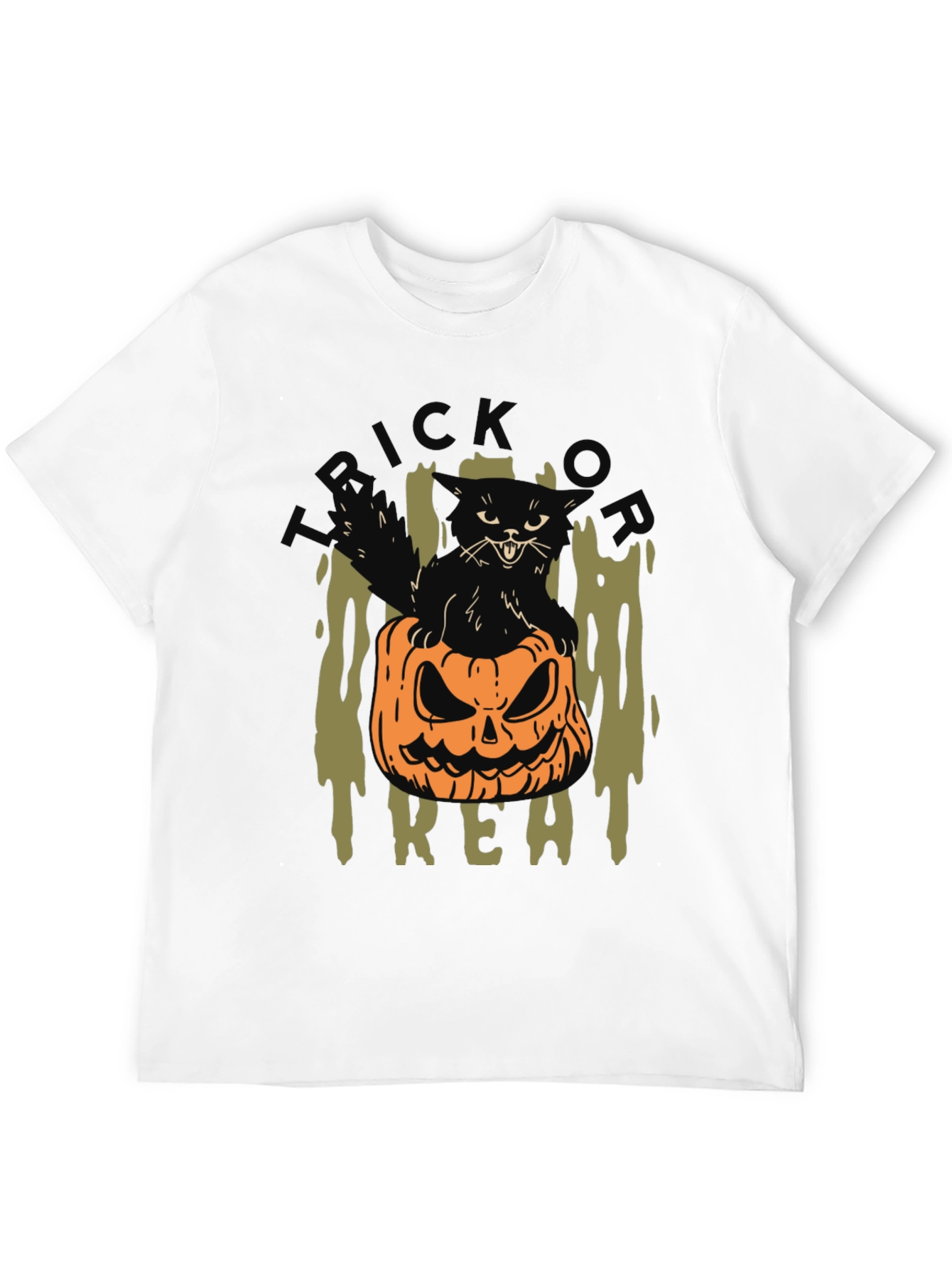 Halloween Cat Pumpkin T-Shirt