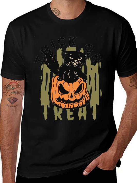 Halloween Cat Pumpkin T-Shirt