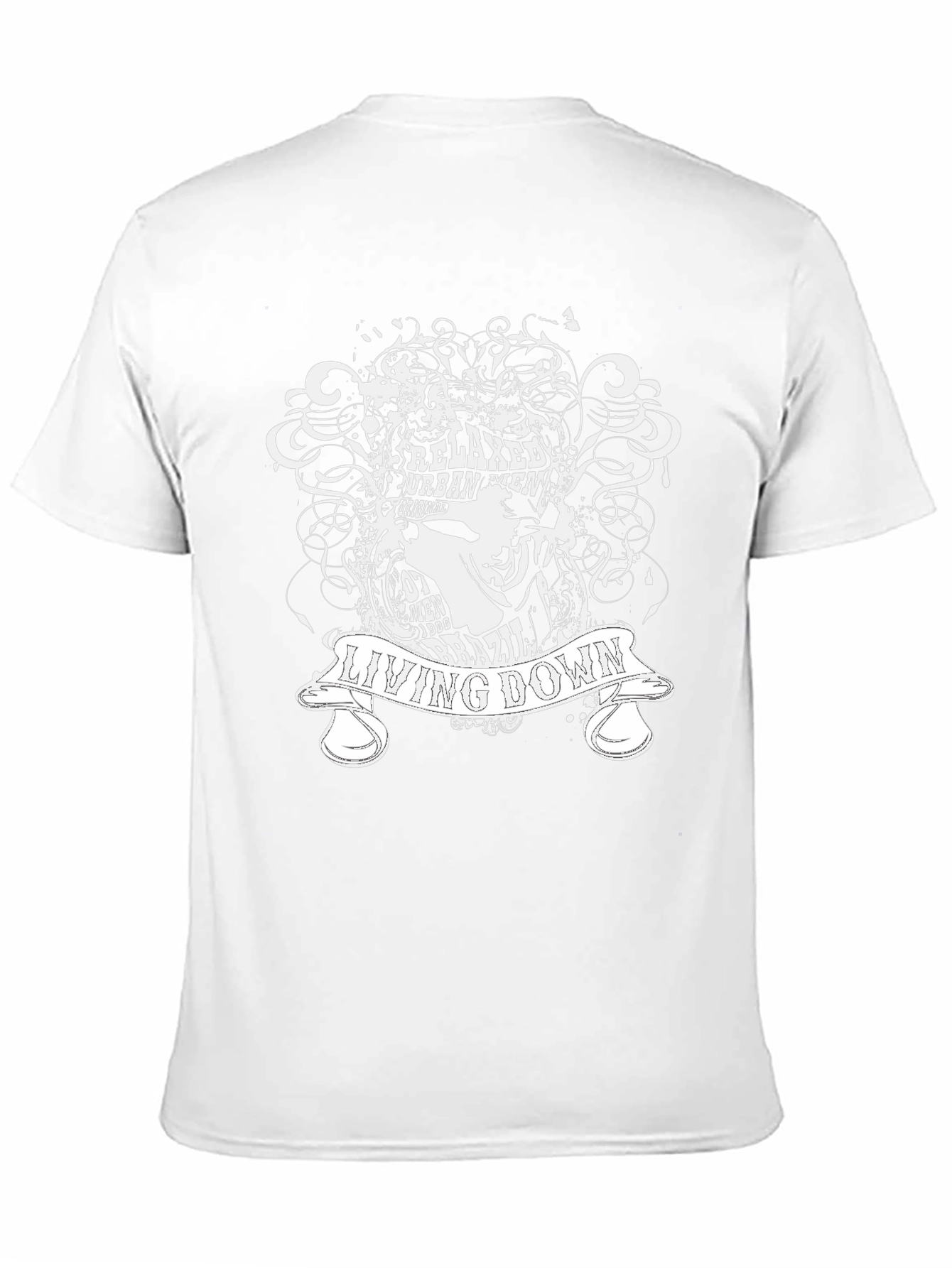 Mens Black Relaxed Urban Tee - Living Down Design