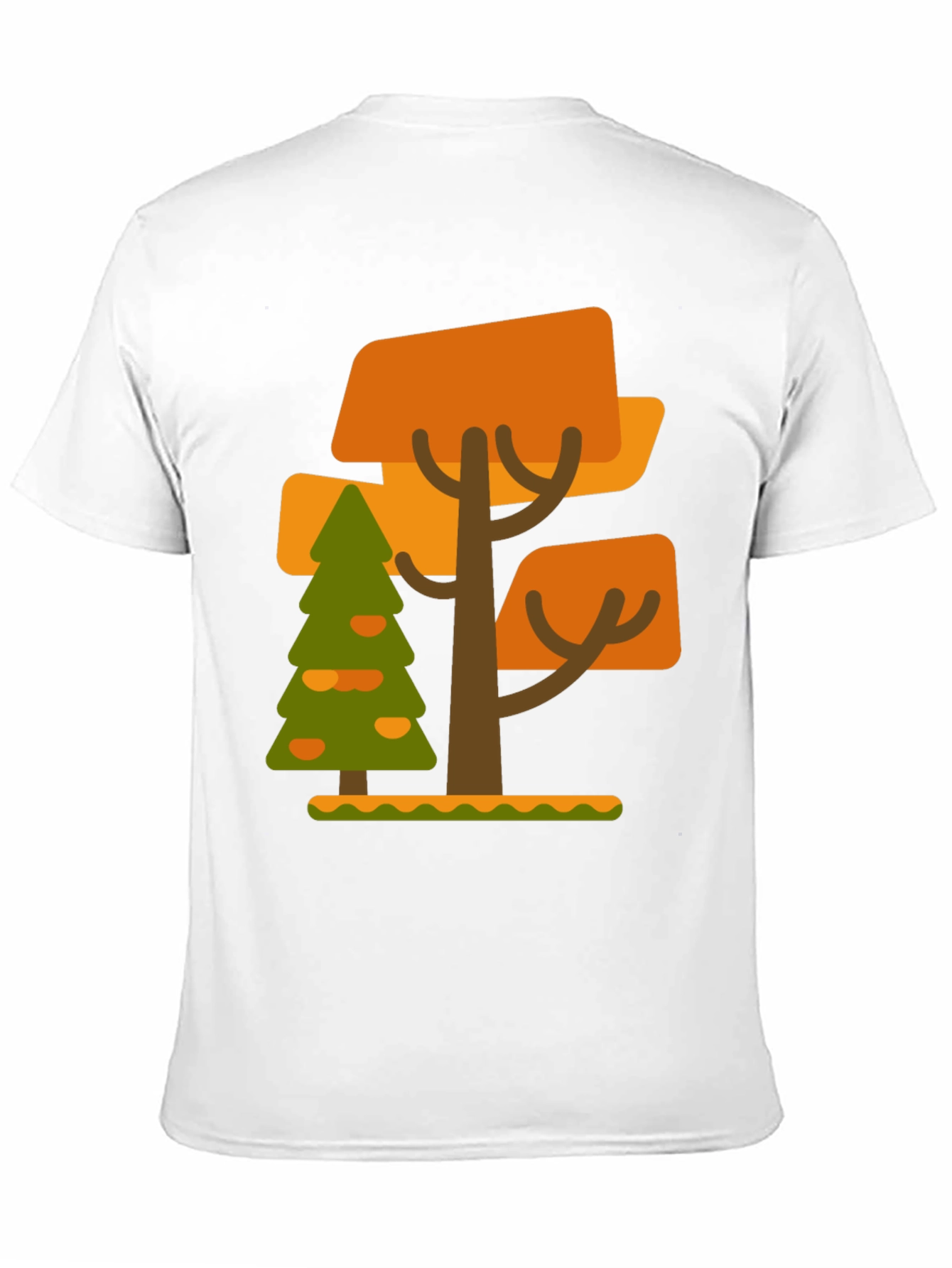 Abstract Tree Graphic Tee - Black Cotton Blend