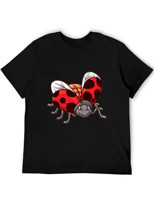 Ladybug Graphic Black T-Shirt
