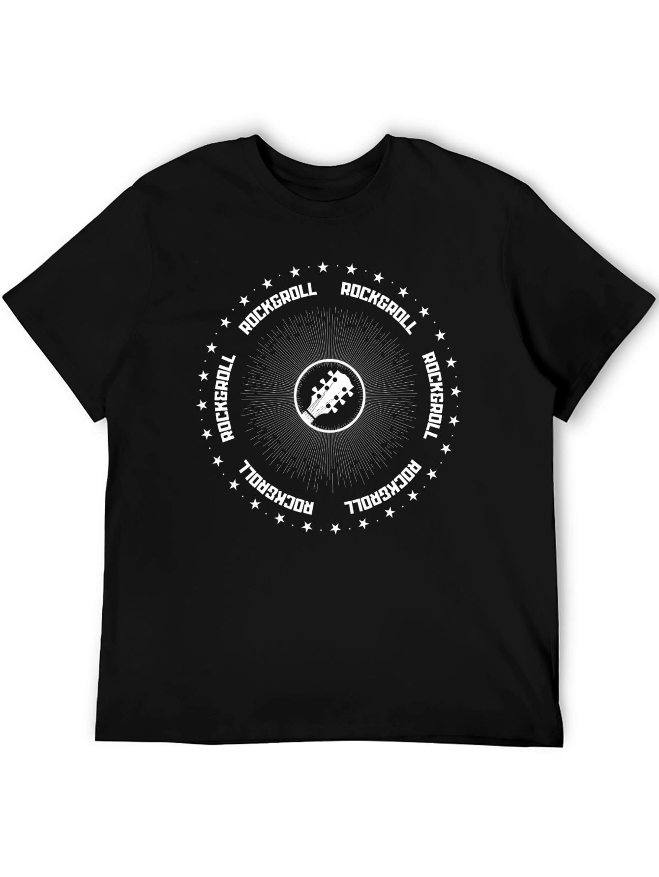 Rock & Roll Guitar Graphic Tee - Black