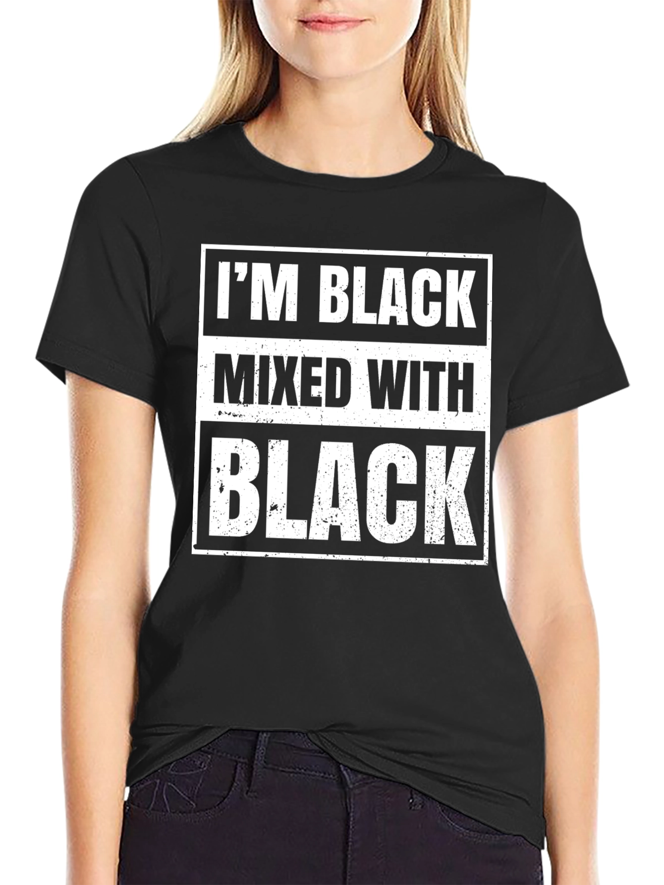 Im Black Mixed With Black T-Shirt