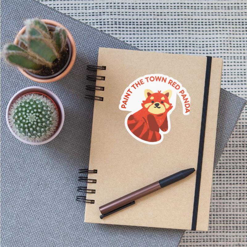 Paint The Town Red Panda Cute Animal Wild Life