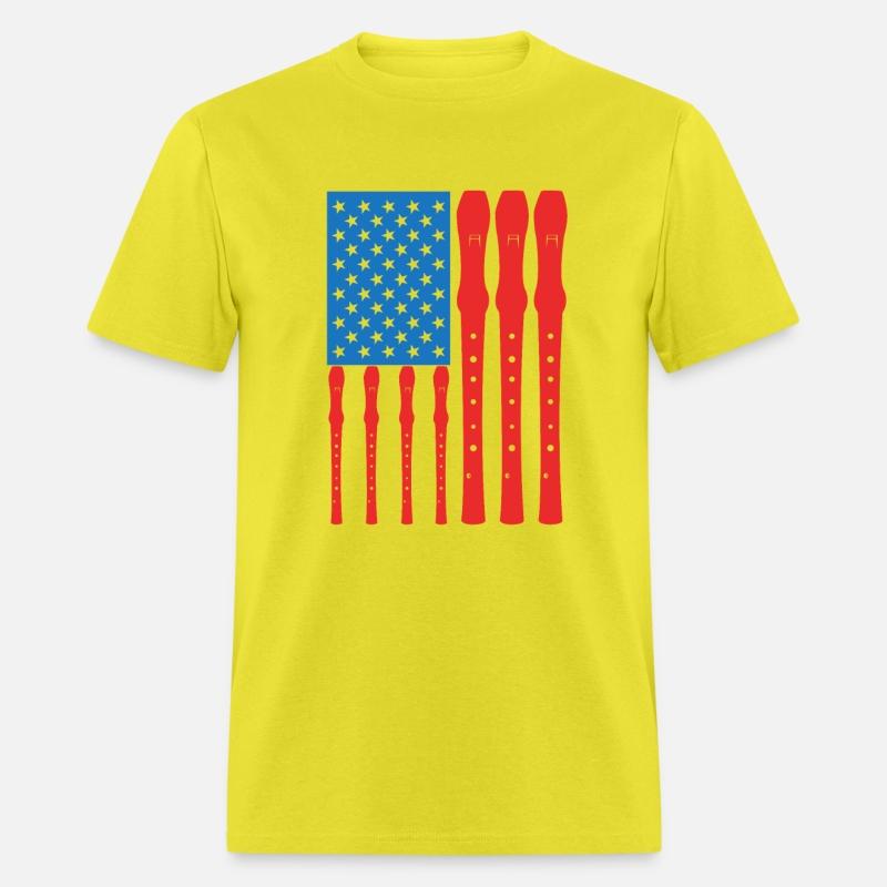 Patriotic US Flute Player