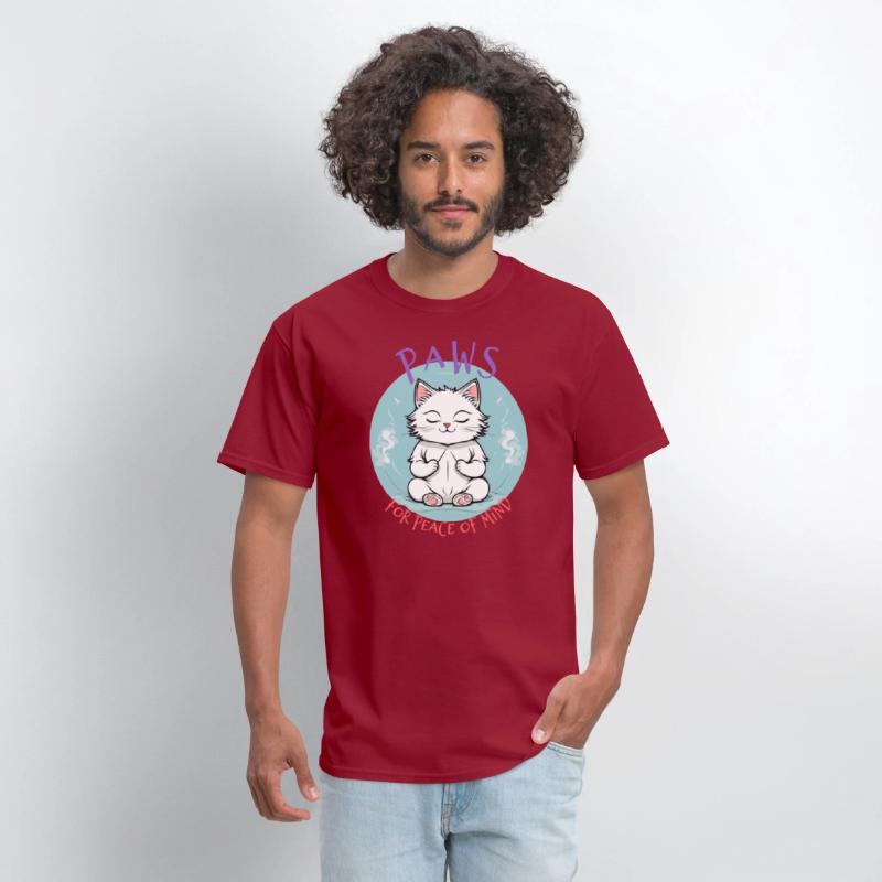 Paws For Peace Of Mind, White Cat Meditation