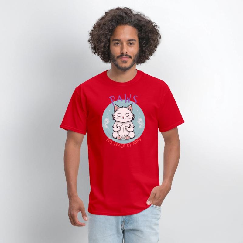 Paws For Peace Of Mind, White Cat Meditation