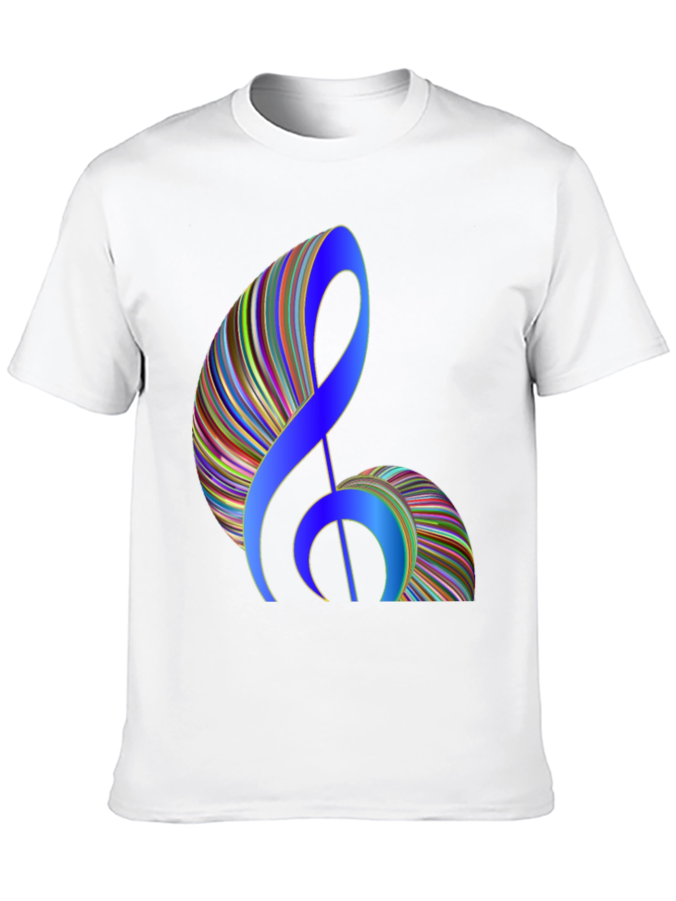 Stylish Music Note Graphic Black T-Shirt