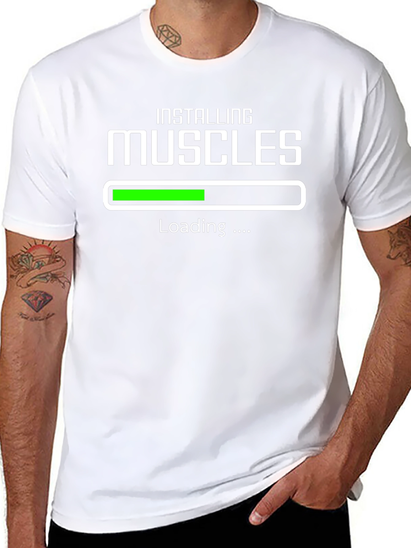 Installing Muscles Funny Gym T-Shirt