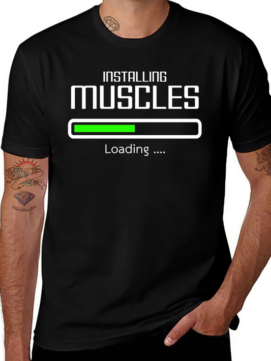 Installing Muscles Funny Gym T-Shirt