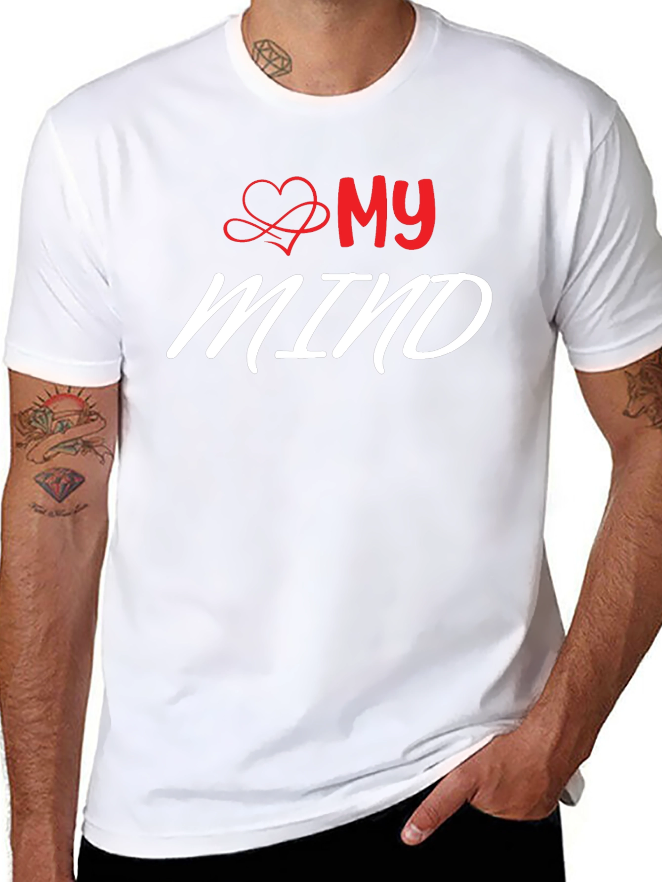 My Mind T-Shirt - Love Heart Graphic Tee