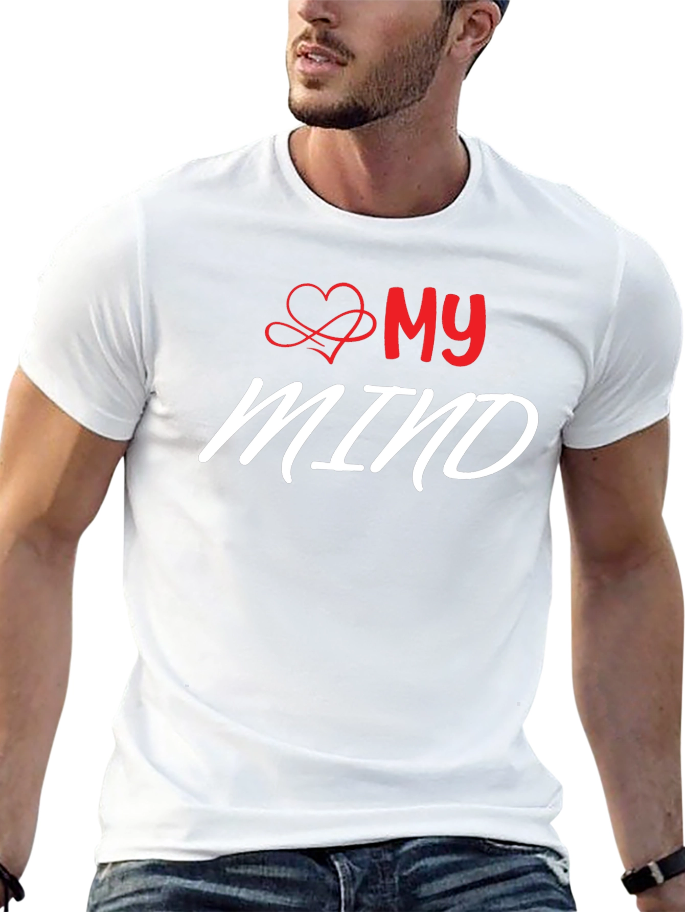 My Mind T-Shirt - Love Heart Graphic Tee