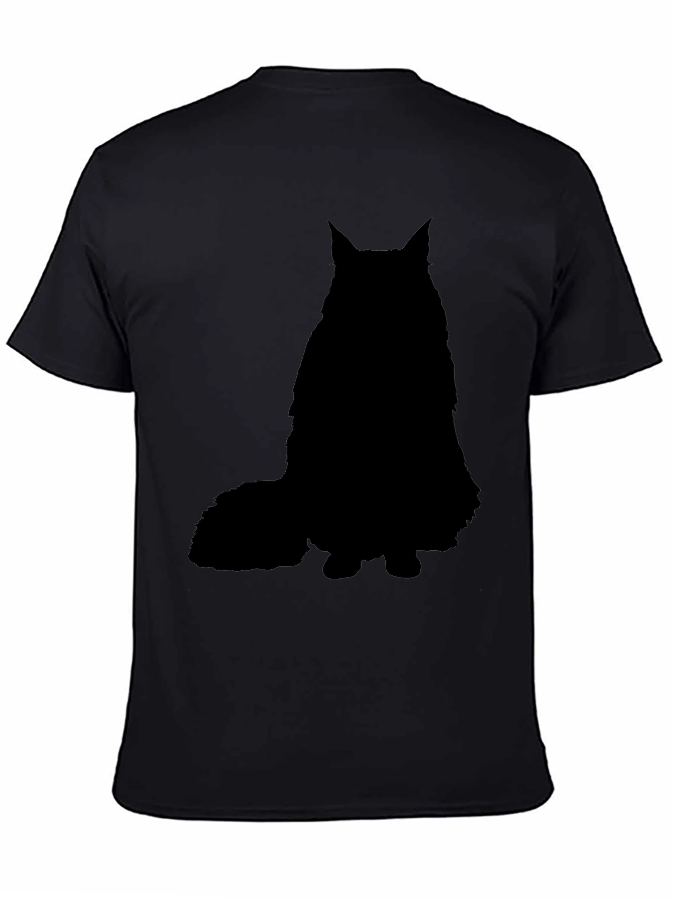 Black Cat Silhouette Graphic T-Shirt