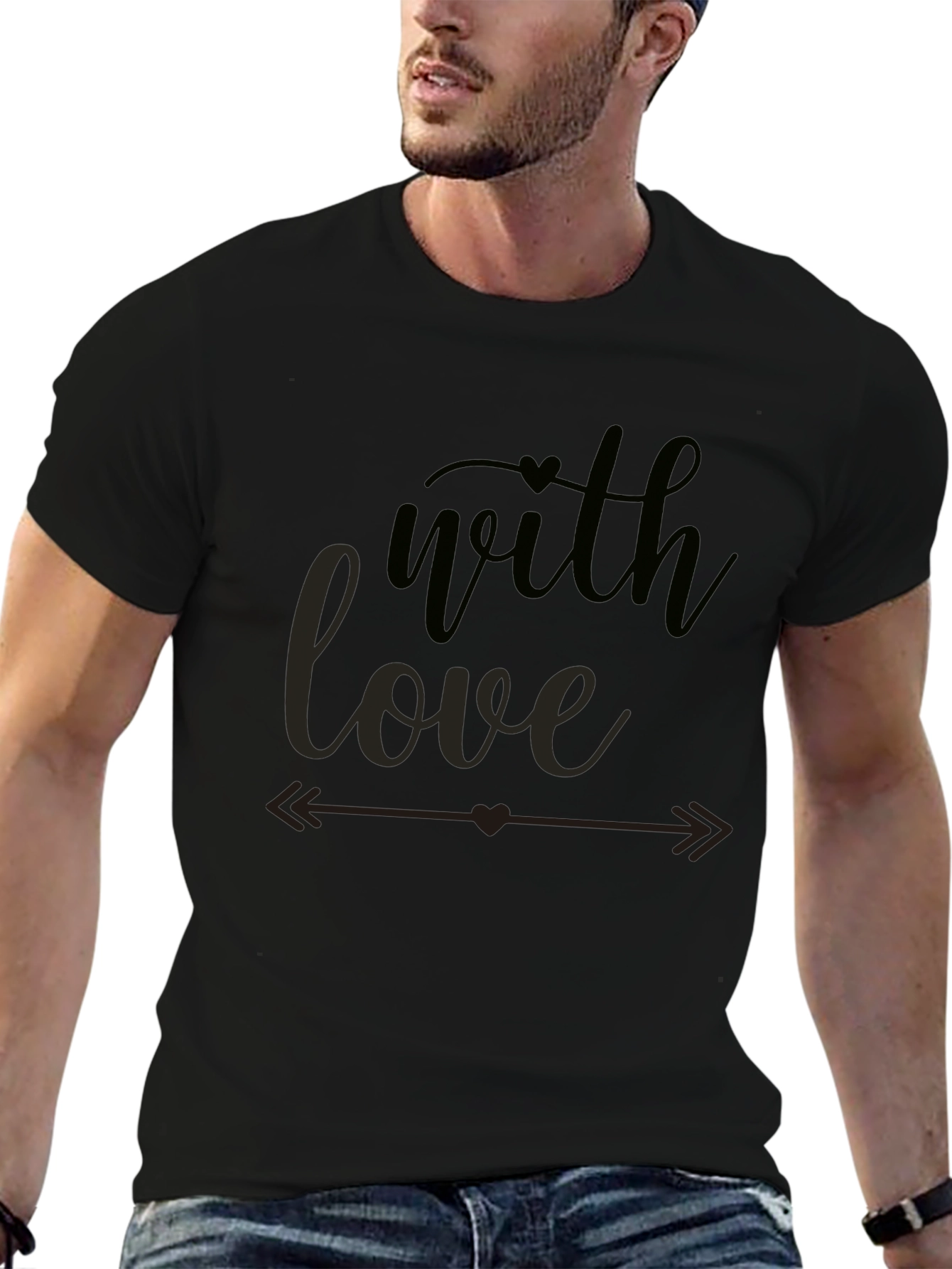 With Love Graphic Tee - Stylish Black T-Shirt