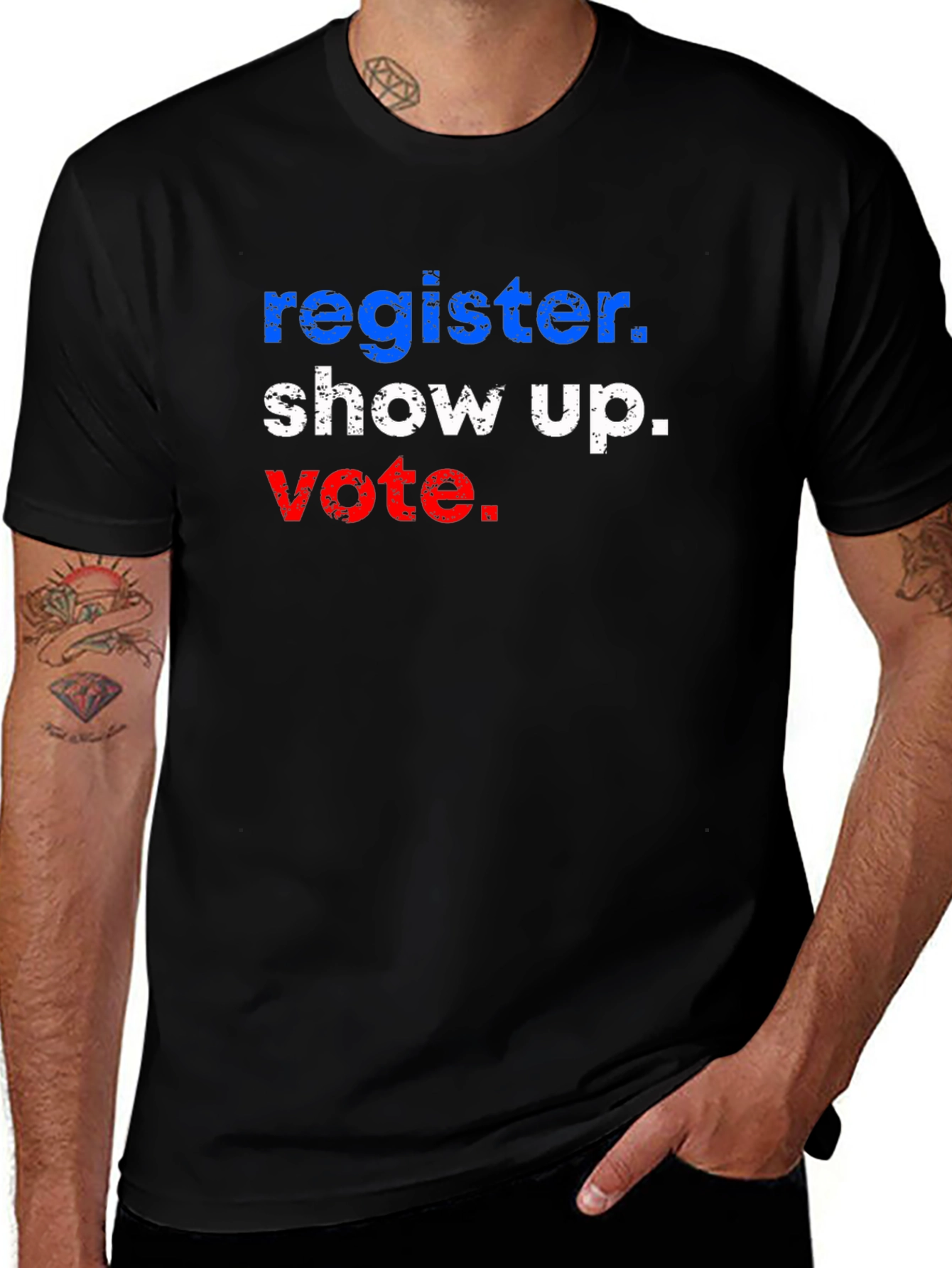 Register Show Up Vote Graphic T-Shirt