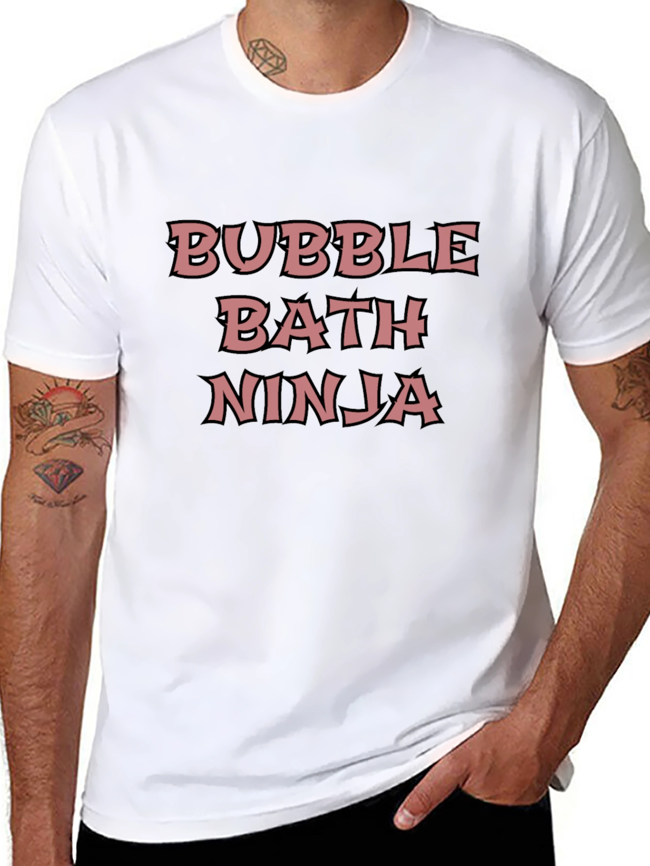 Bubble Bath Ninja Graphic T-Shirt - Funny Novelty Tee