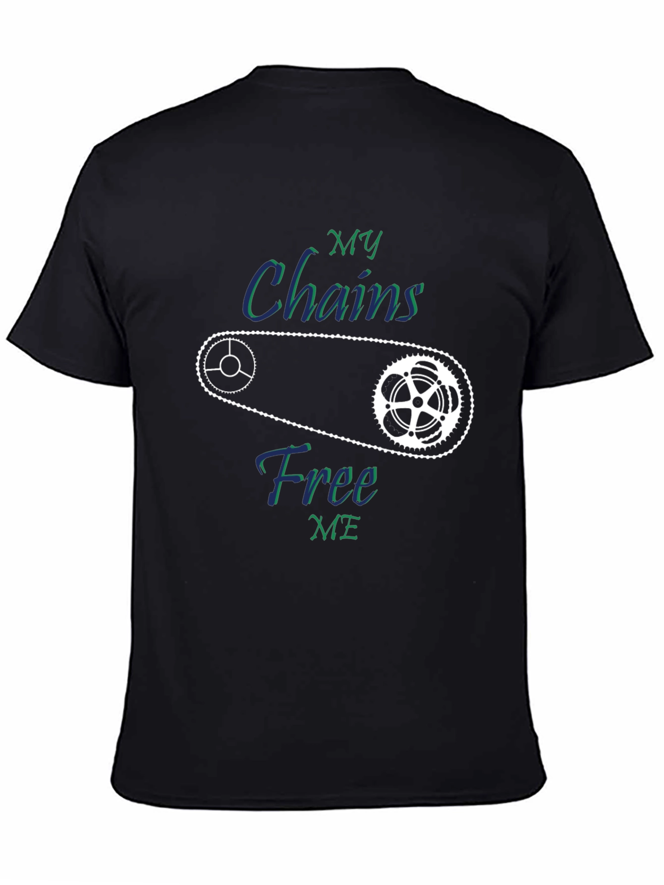 My Chains Free Me Biker T-Shirt - Black