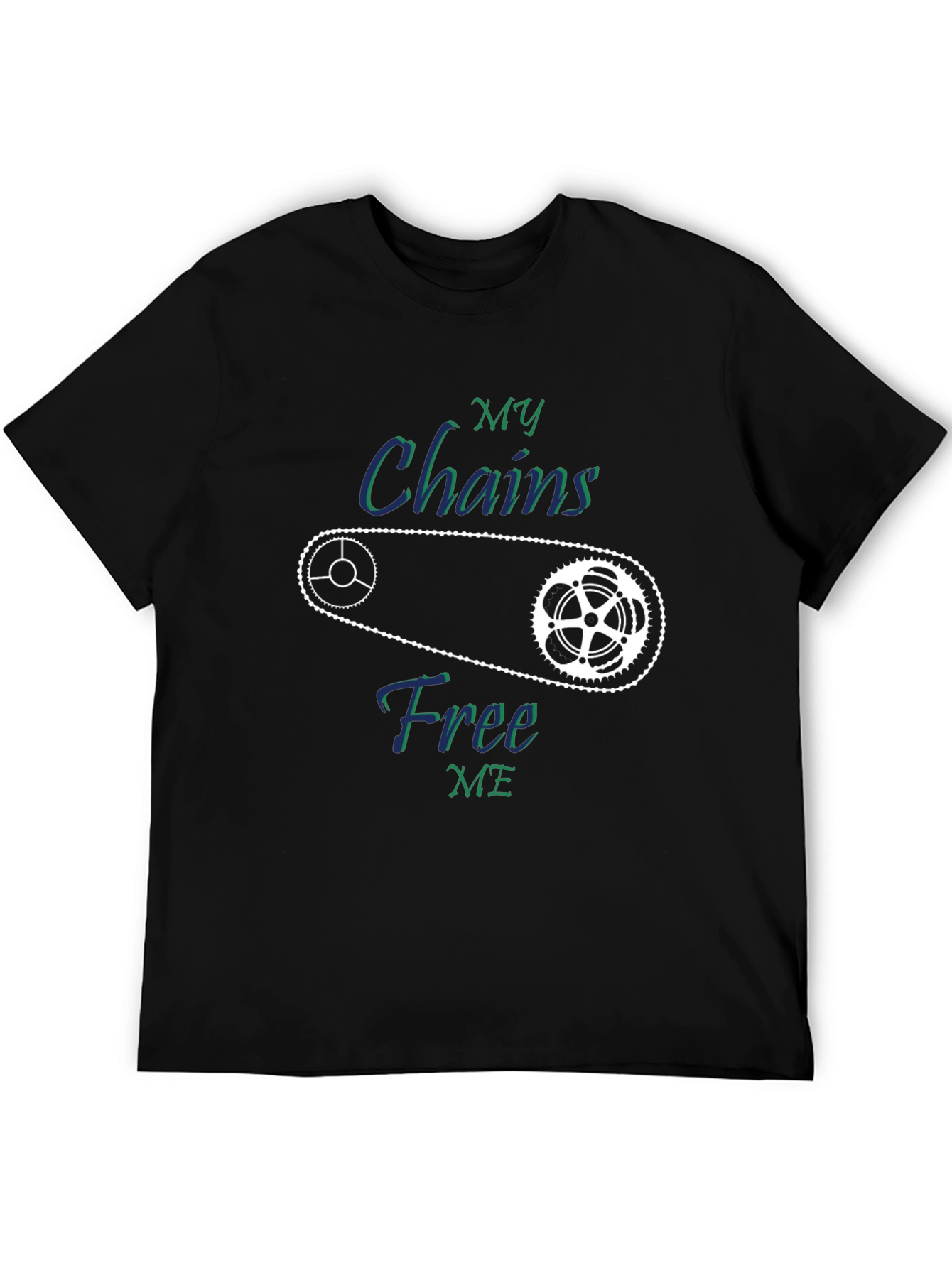 My Chains Free Me Biker T-Shirt - Black