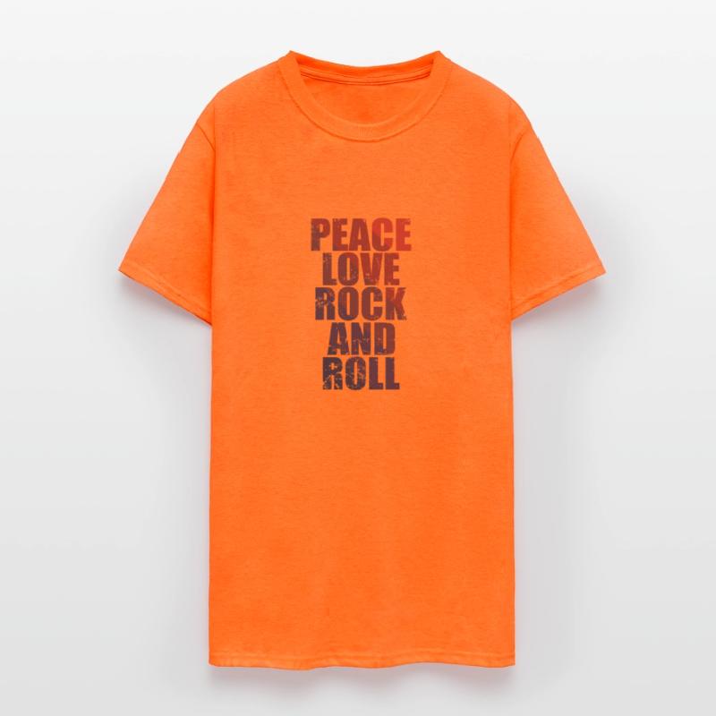 Peace Love Rock and Roll Music Style Guitar