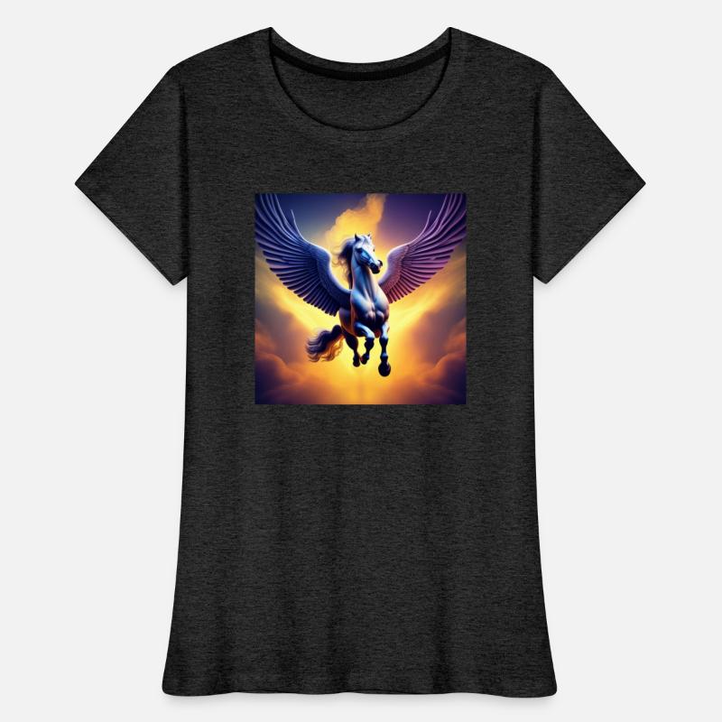 Pegasus flying Sunset Background