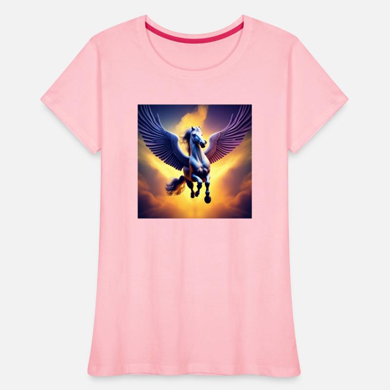 Pegasus flying Sunset Background