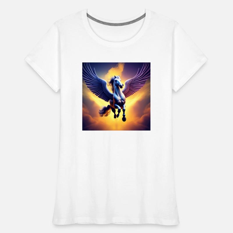 Pegasus flying Sunset Background