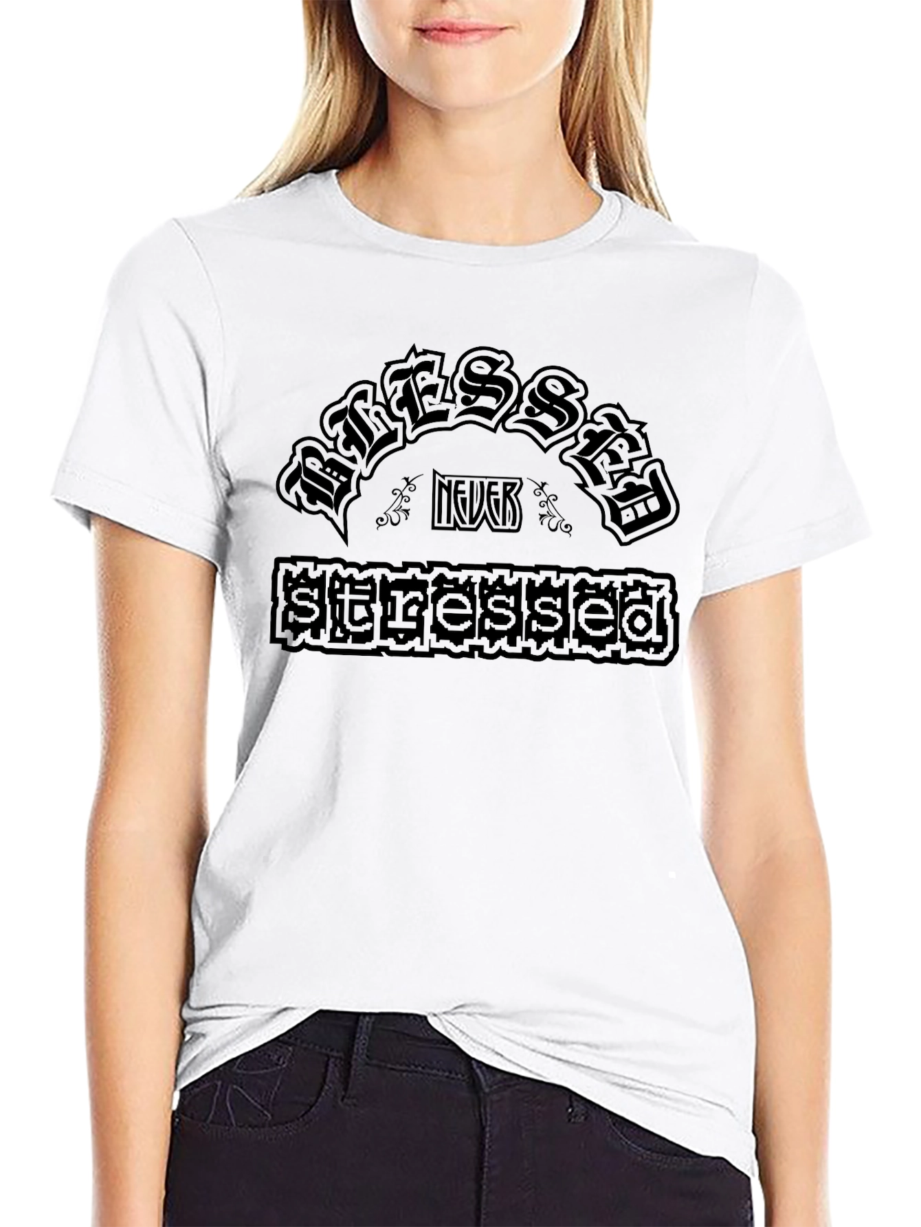 Blessed Not Stressed Graphic T-Shirt