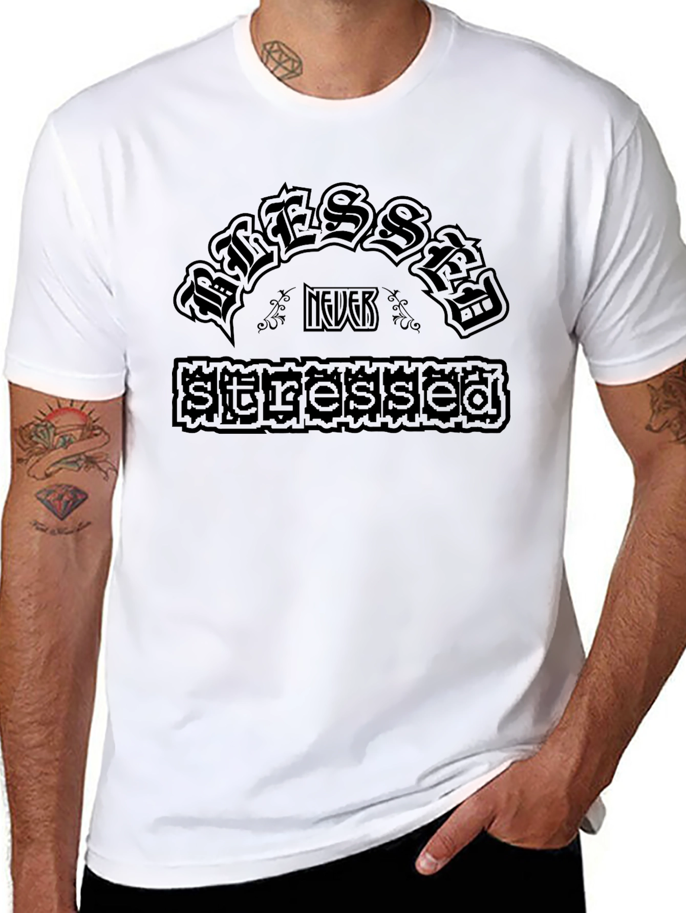 Blessed Not Stressed Graphic T-Shirt