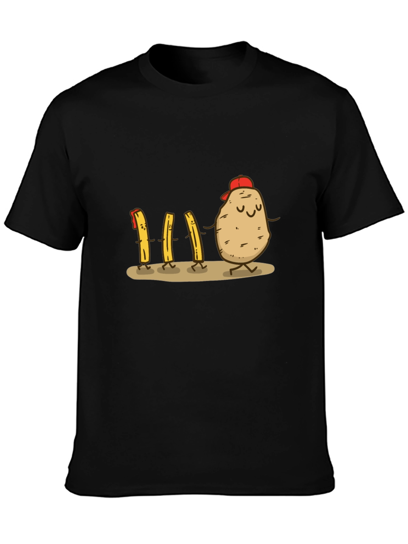 Funny Potato & Fries Graphic T-Shirt