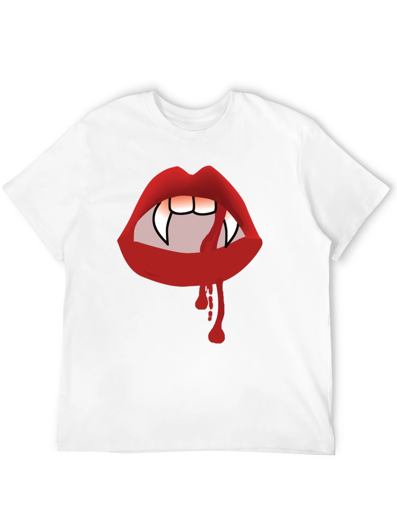 Vampire Lips Black Graphic Tee