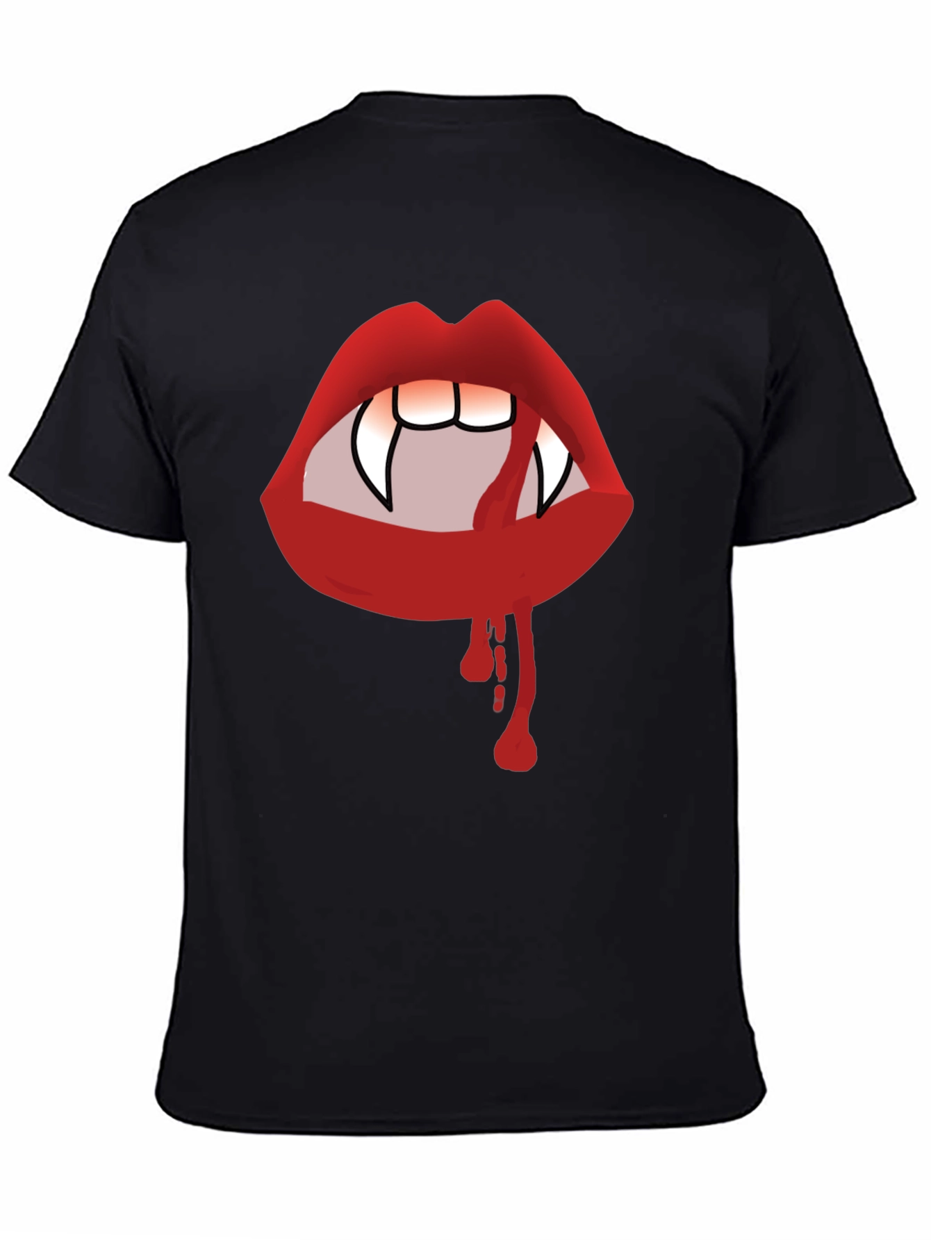 Vampire Lips Black Graphic Tee