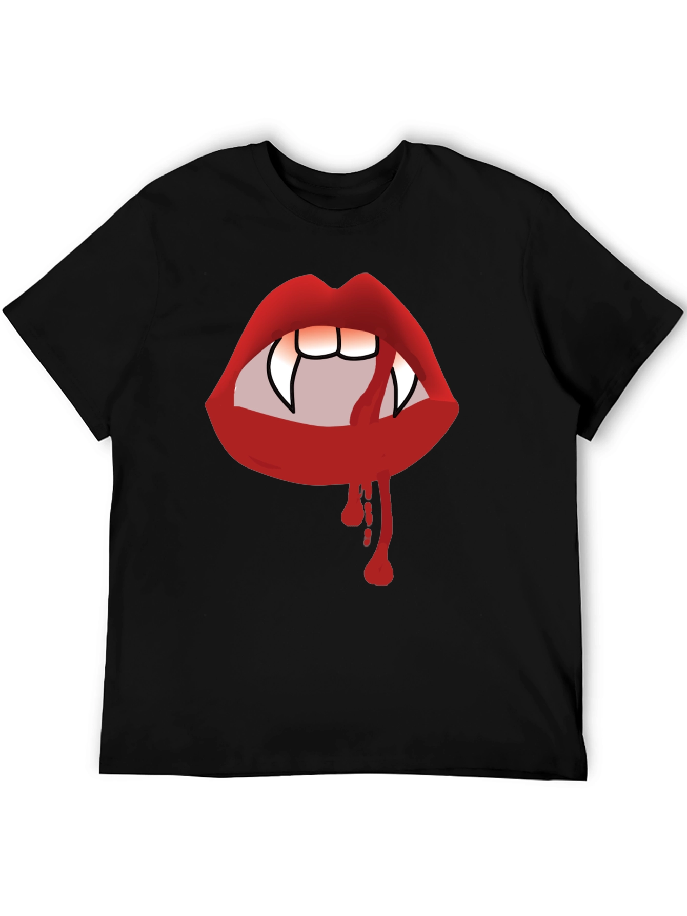 Vampire Lips Black Graphic Tee