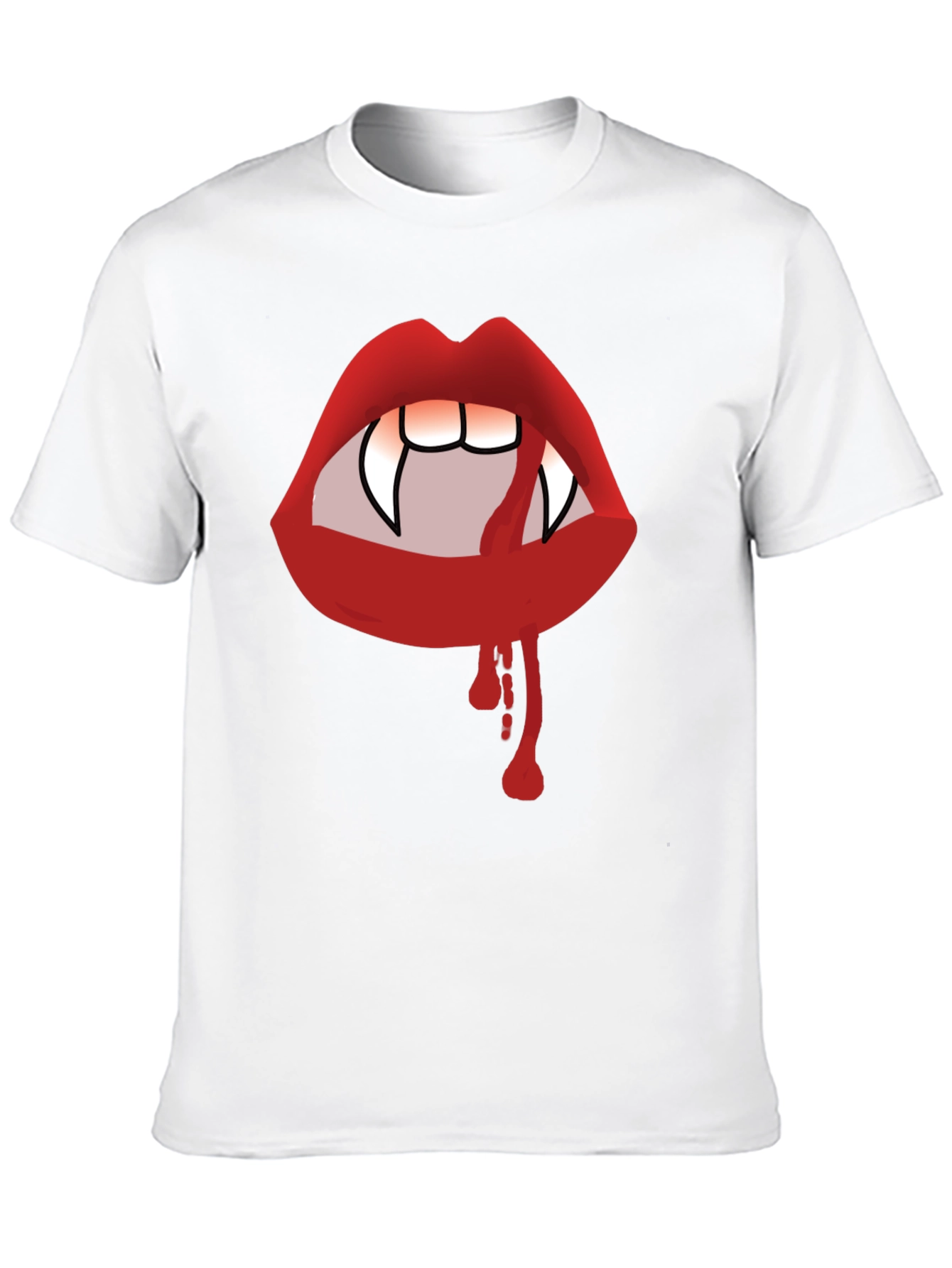 Vampire Lips Black Graphic Tee