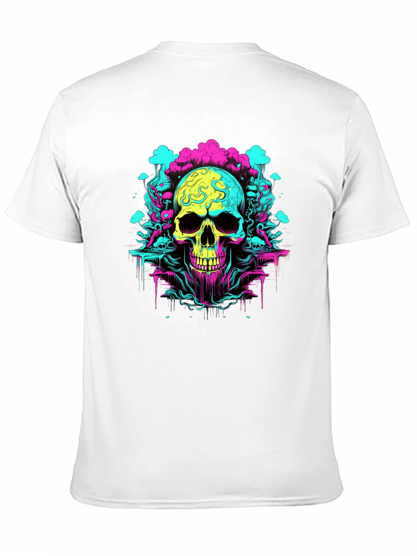 Neon Skull Graphic T-Shirt