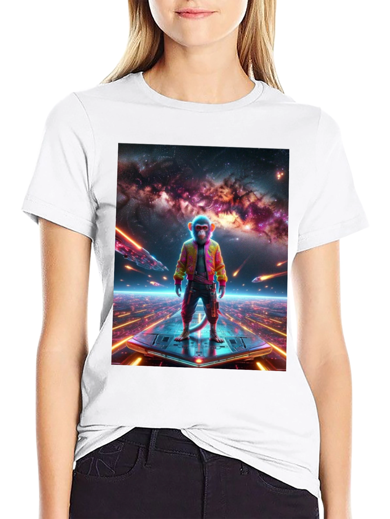 Sci-Fi Monkey T-Shirt - Space Age Ape