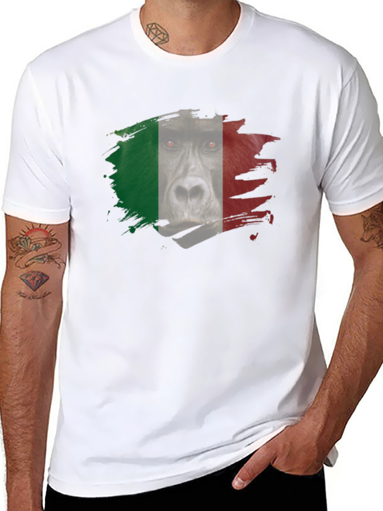 Gorilla Italy Flag T-Shirt