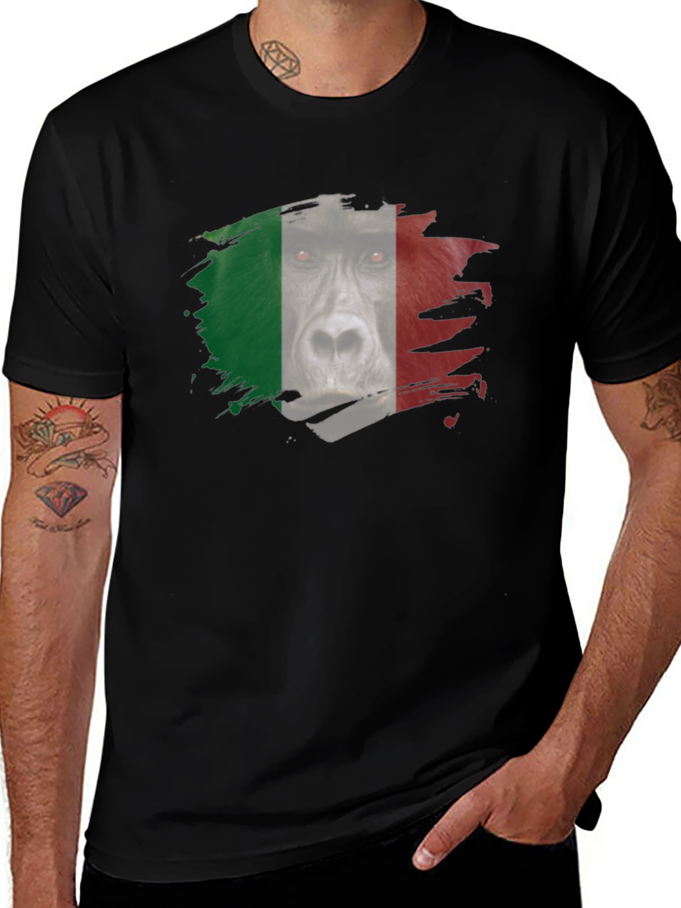 Gorilla Italy Flag T-Shirt