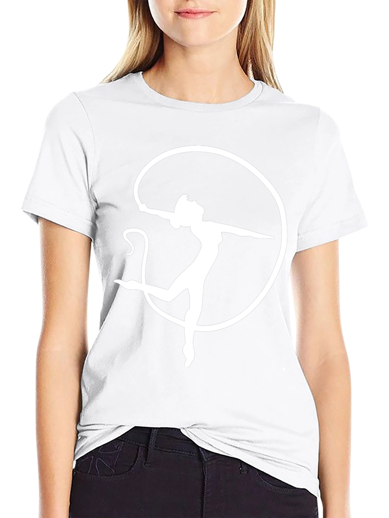 Aerial Dancer Graphic Tee - Black Cotton T-Shirt