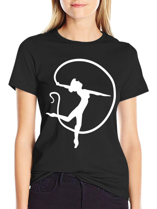 Aerial Dancer Graphic Tee - Black Cotton T-Shirt
