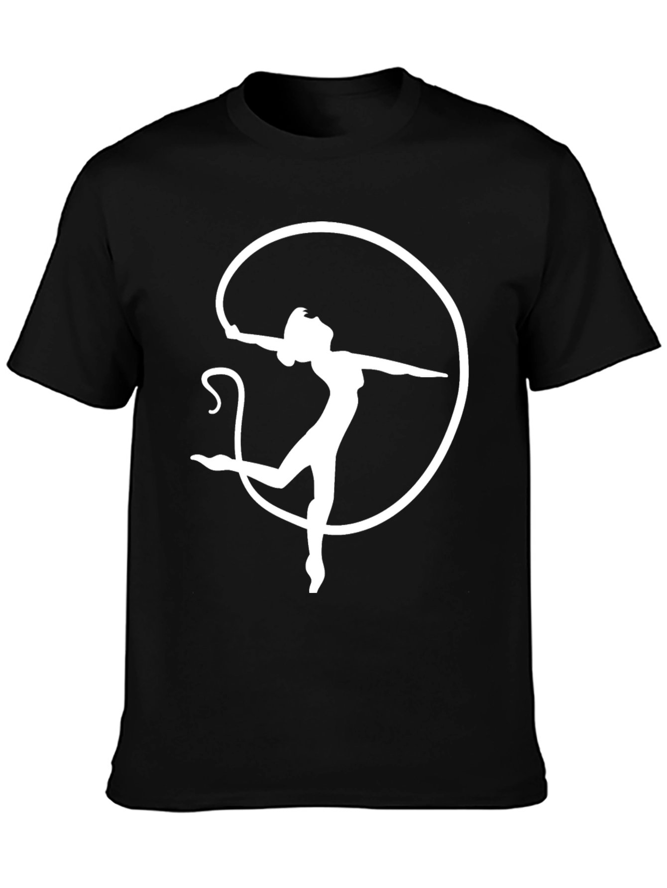 Aerial Dancer Graphic Tee - Black Cotton T-Shirt
