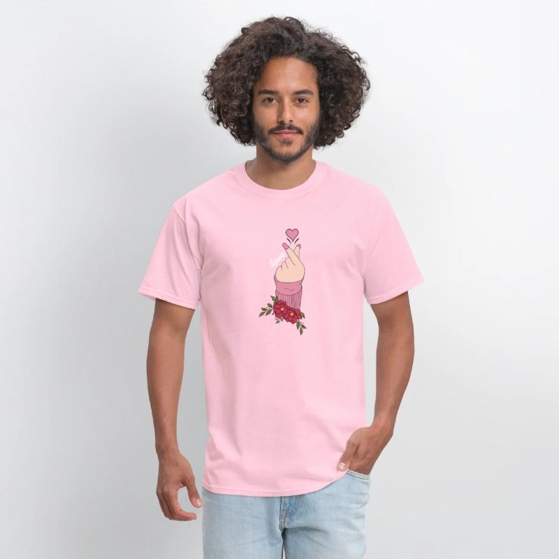 Pink Floral Snap Heart Love